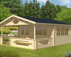 Log Cabin Summer House with veranda Armin