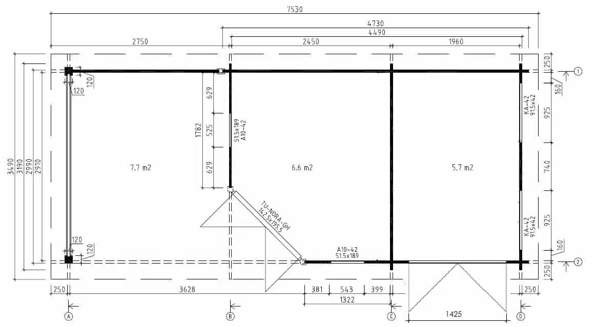 Summer House with Shed Paula | 7.5×3.2 m | Summerhouse24