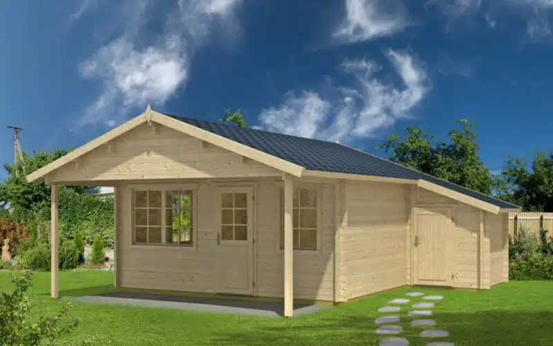 Summer House with Shed Jan 25m² / 58mm / 6,5 x 5 m
