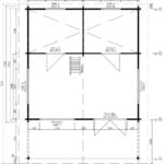 Large Garden Log Cabin Liverpool 26m² / 58mm / 5,3 x 5,3 m