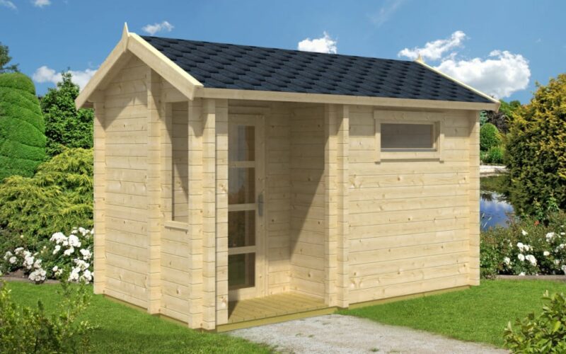 Outdoor Sauna Cabin Lisette 7m² / 70mm / 2,3 x 3,9 m