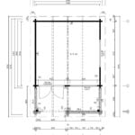 Summerhouse with Veranda Sommerland A 14m² / 70mm / 4 x 4 m
