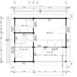 Garden log cabin "Oklahoma" 30m² | 6 × 6 m