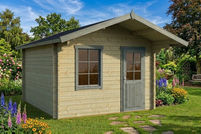 Garden house 4 x 3 m (painted green)