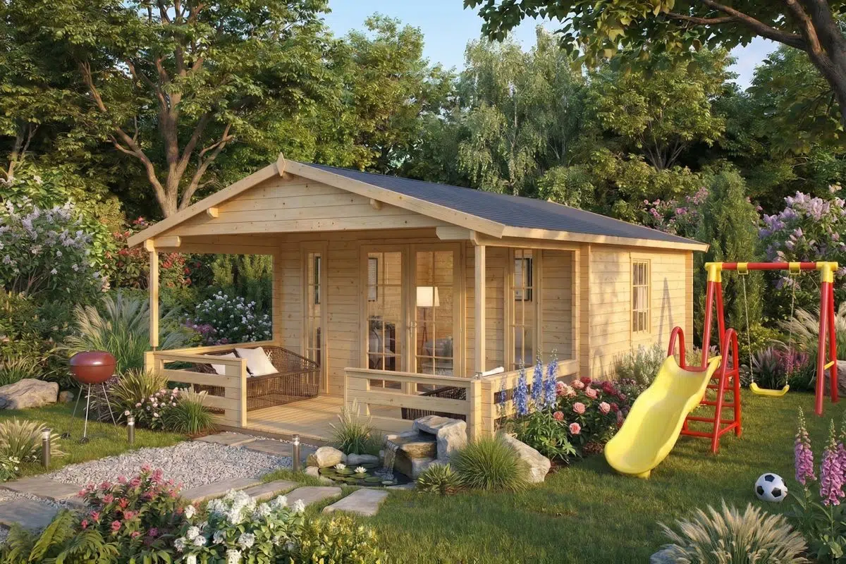 Garden house with veranda