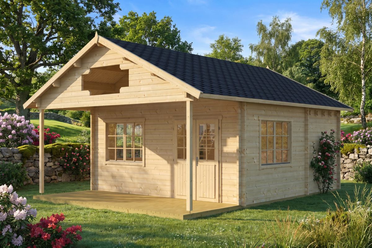 Garden log cabin