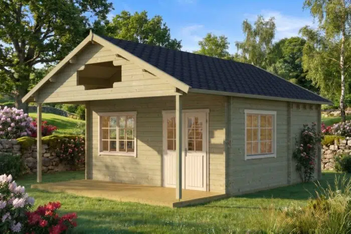 Garden log cabin