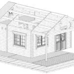 Garden log cabin "Liverpool" 26m² | 5 x 5 m