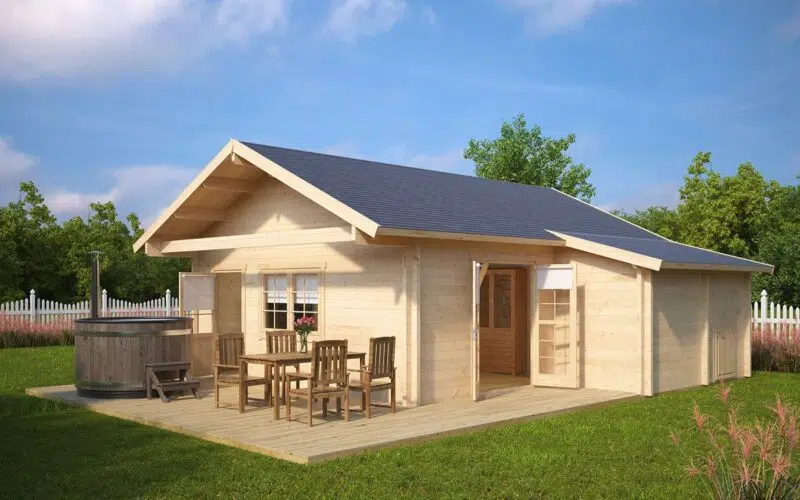 Large garden summer house “Bristol” | 7 × 8 m | G0026 Large garden summer house with big terrace