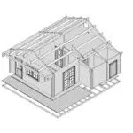 Garden log cabin "Bristol" 43m² | 7 × 8 m | 70mm