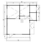 Garden log cabin "Bristol" 43m² | 7 × 8 m | 70mm