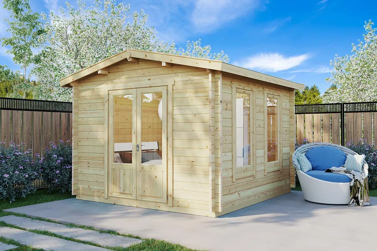 Small classic wooden garden room
