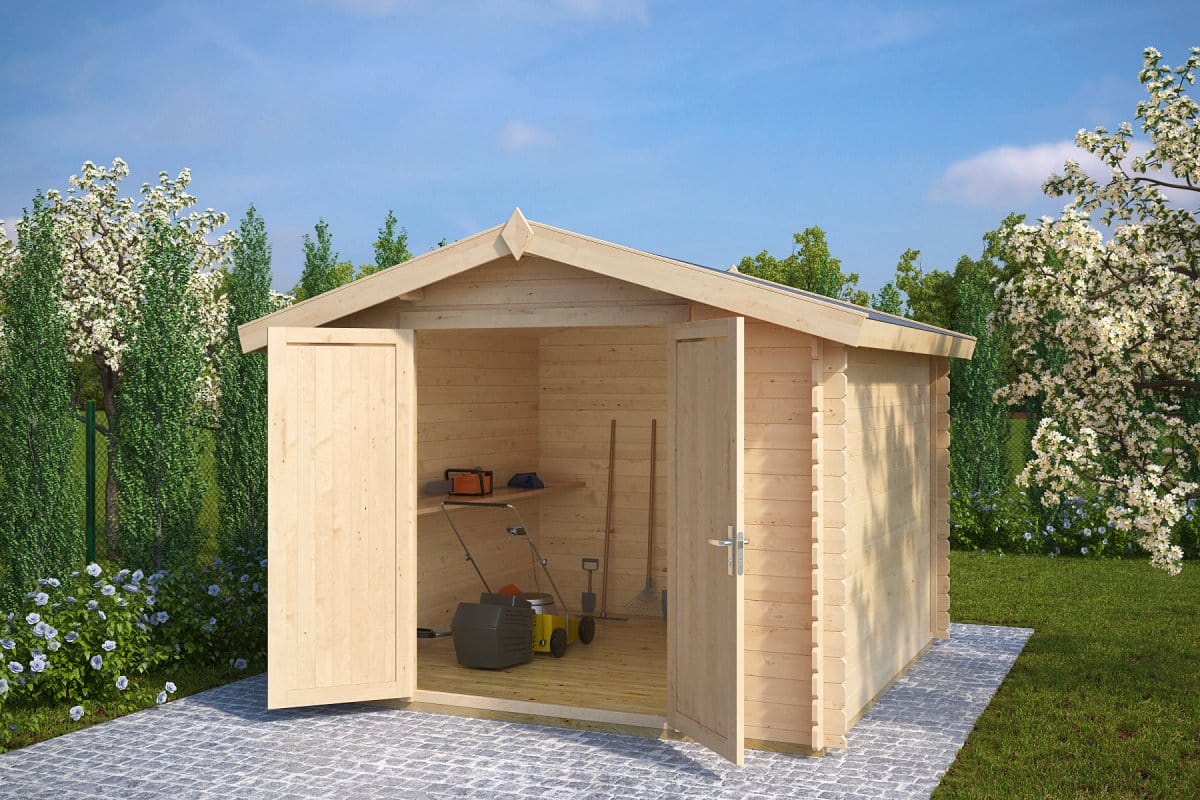  Garden Storage Sheds / 10×10 Storage Shed Andy XL 8m² / 28mm / 3 x 3