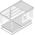 Modern Summer House with Veranda Lucas E 9m² | 44mm | 6x3m