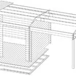 Summer House with Canopy Nora D 9m² | 44mm | 3 x 3 m