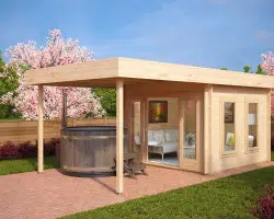 Modern Garden Log Cabin with canopy Lucas E