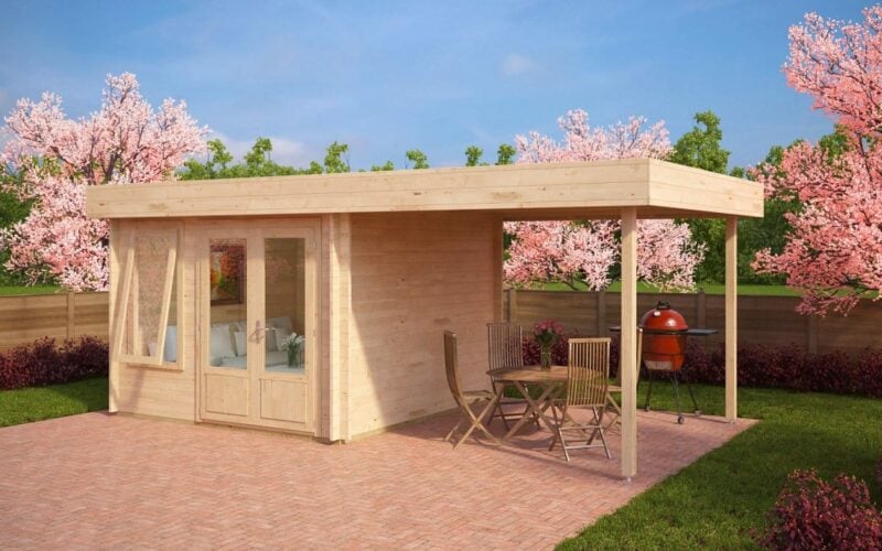 Summer House with Canopy Lucas D 9m² | 44mm | 3 x 3 m