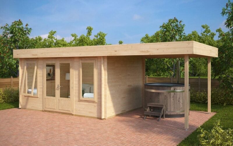 Summer House with Canopy Jacob D 12m² | 44mm | 4 x 3 m