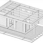 Summer House with Sauna Hansa Lounge XXL 22m² / 70 mm / 8 x 5 m