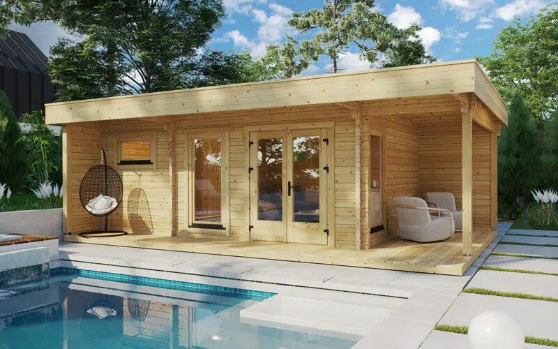 Garden Sauna Lounge XXL 22m² | 70 mm | 8 x 5 m