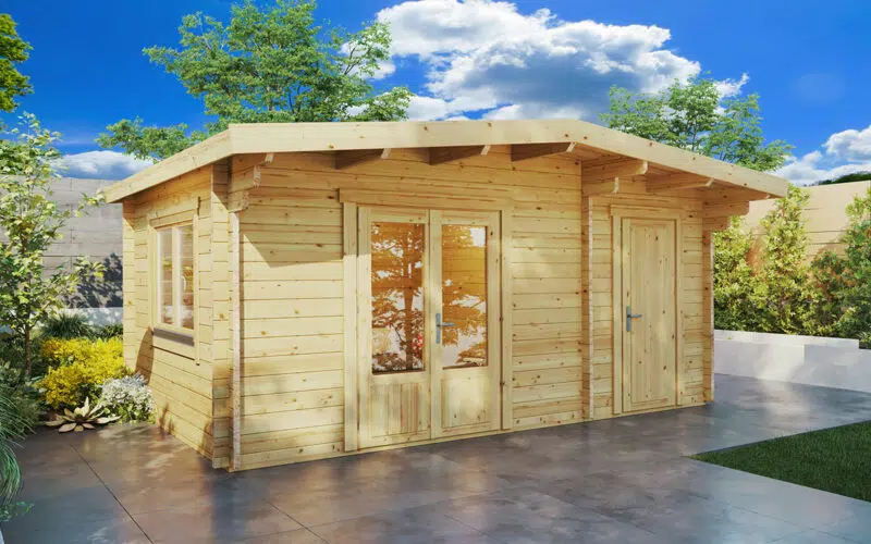 Summer House with Shed Super Otto 15m2 | 44mm | 5 x 3 m