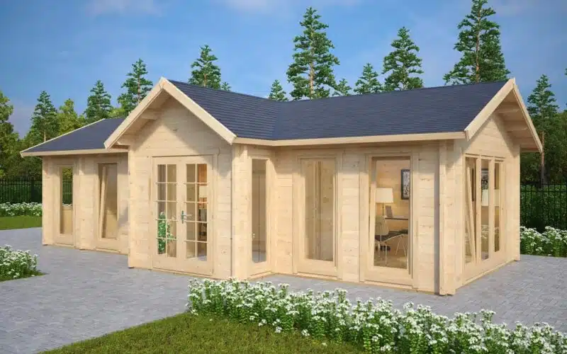 Large Garden Log Cabin Hansa-O 40m² | 70mm | 4 x 10m