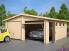 Wooden Double Garage E with Up and Over Doors 70mm 5,5 x 7 m