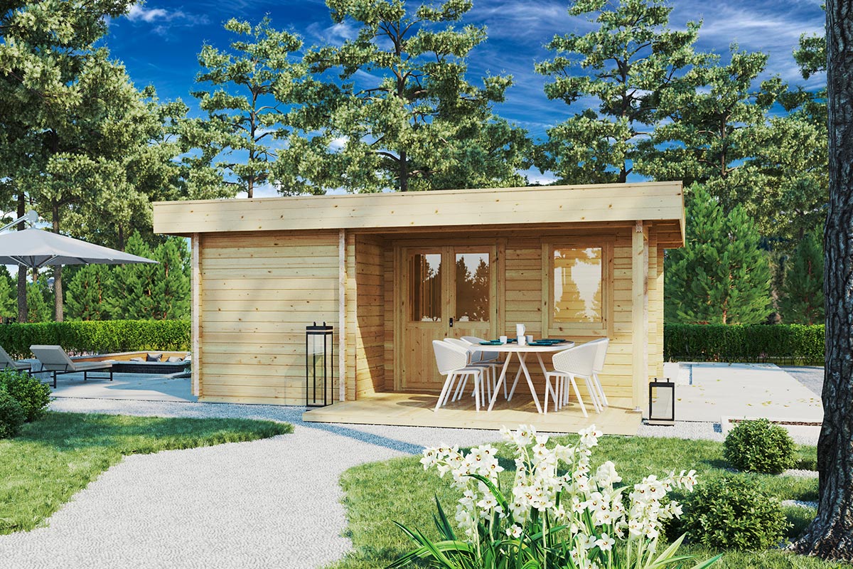 Wooden three bedroom granny annexe or guest house