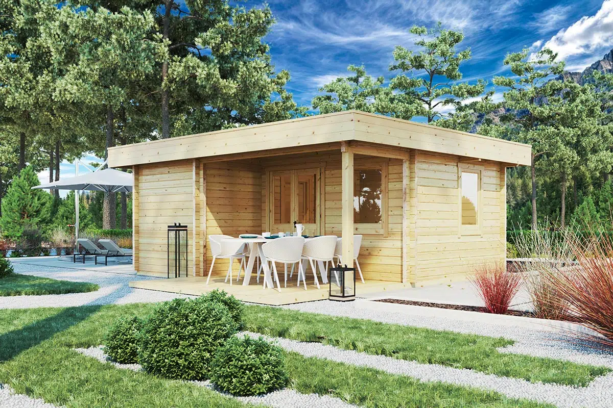 Wooden three bedroom granny annexe or guest house