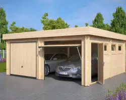 Modern Wooden Garage F