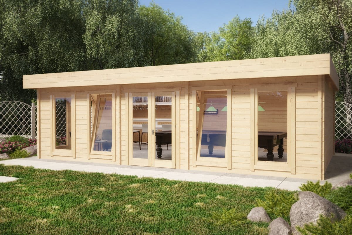 Our 8 x 5m luxury garden room is the perfect size to house a snooker/pool t...