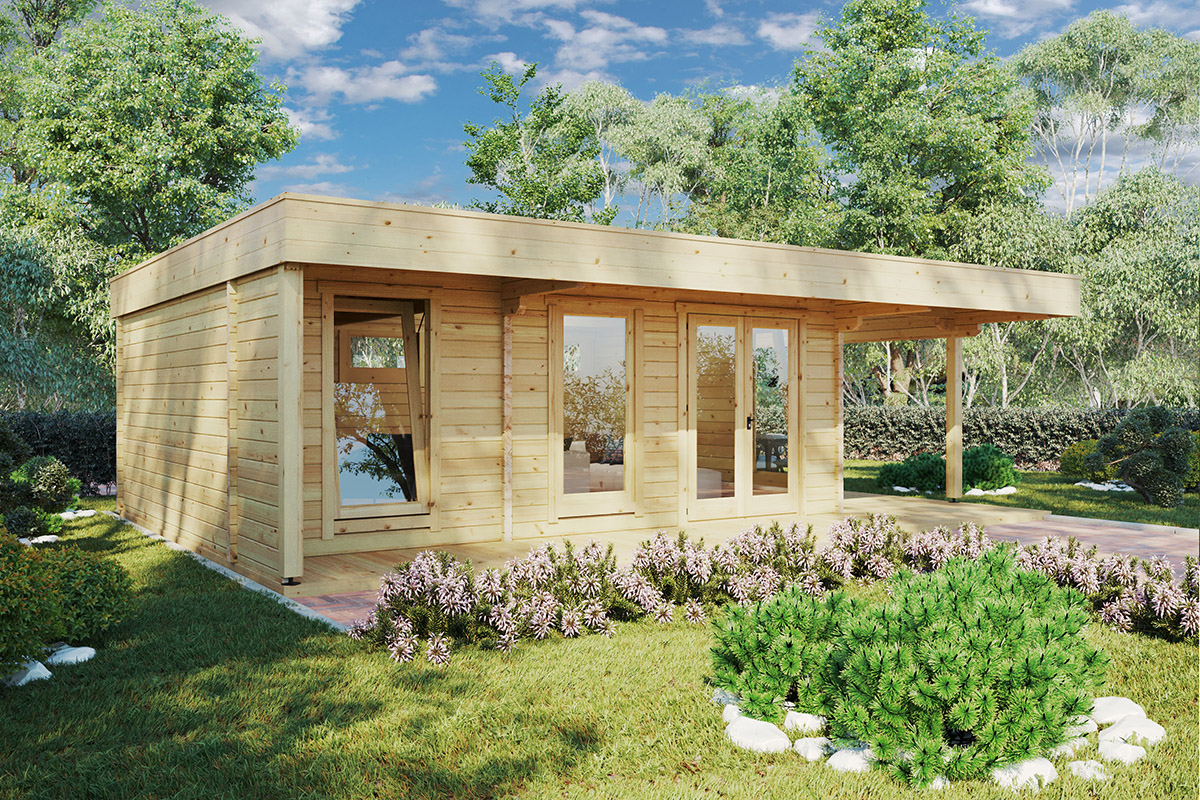 Large Garden Room The Hansa Lounge XXL Pool Edition 24m2 58mm 8 x 5 m