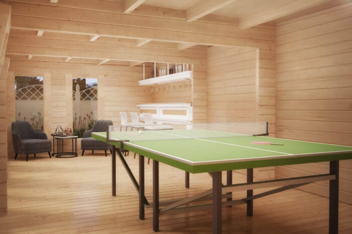 The Garden Table Tennis Room 30m2 / 70mm / 8 x 4 m