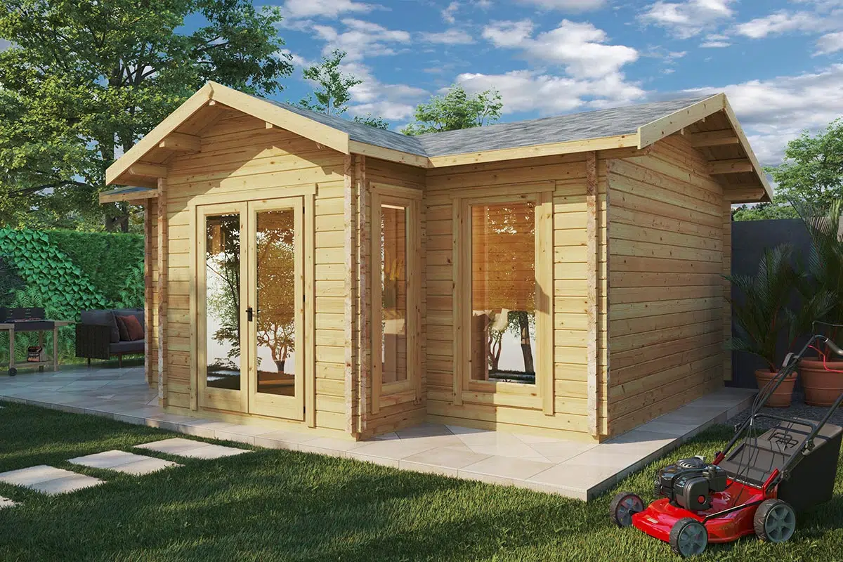 Small garden log cabin