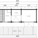 Sauna Cabin with Terrace Oliver II 11m2 / 70mm / 6 x 2 m