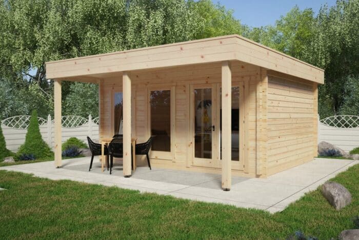 Large Garden Room with Canopy Ian E 18m² / 70mm / 5 x 4,1 m