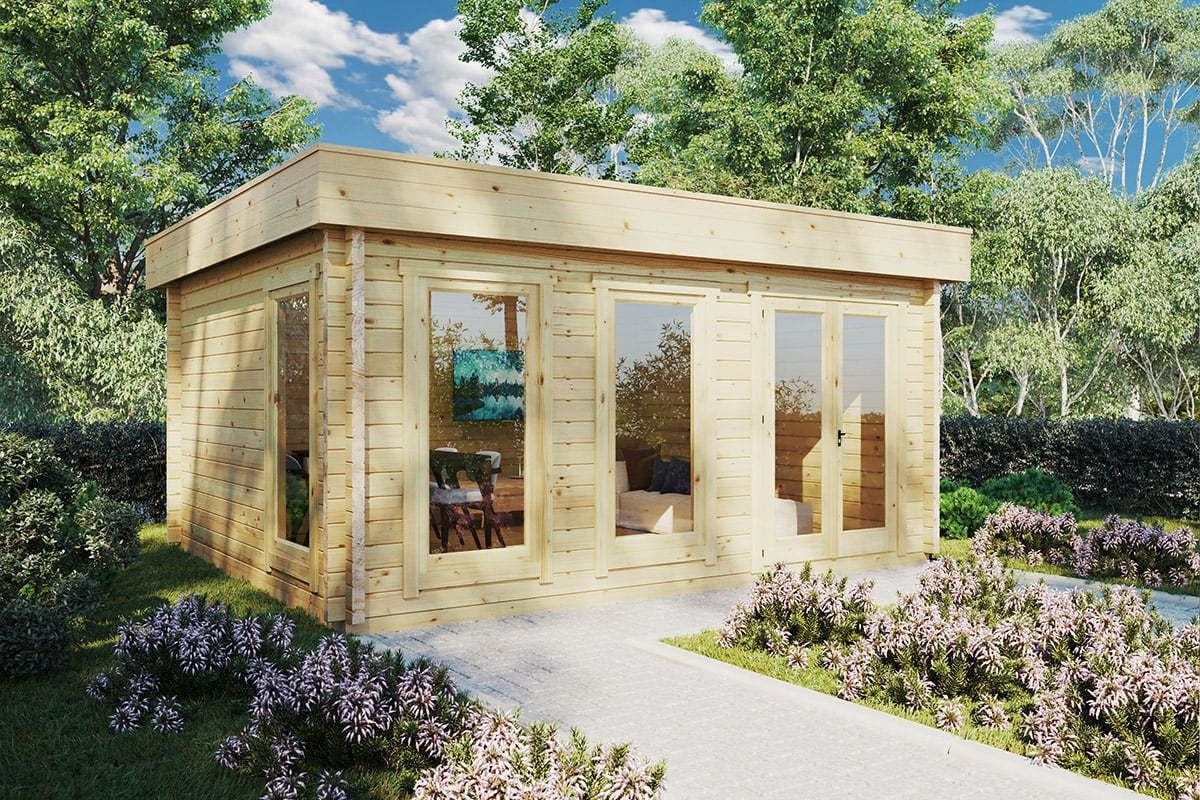 Large Modern Garden Room Ian D 18m², 5x4m - Summerhouse24