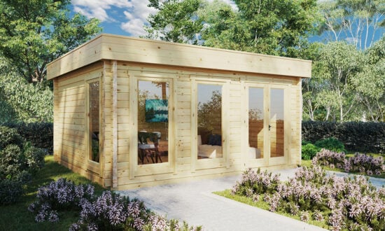 Large Garden Summer House Ian D 18m² 58mm 5 x 4 m