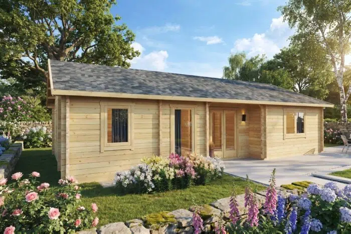 Large 2 bedroom log cabin or granny annexe
