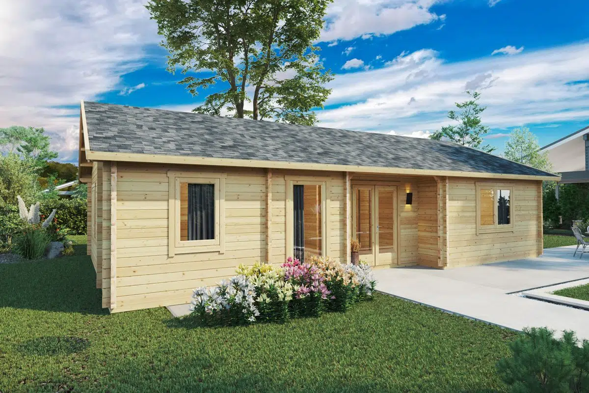 Large 2 bedroom log cabin or granny annexe