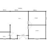 Large 2 bedroom log cabin "Dune" 70m² | 11 x 7 m