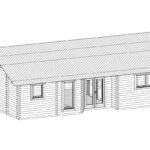 Large 2 bedroom log cabin "Dune" 70m² | 11 x 7 m