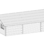 Large 2 bedroom log cabin "Dune" 70m² | 11 x 7 m