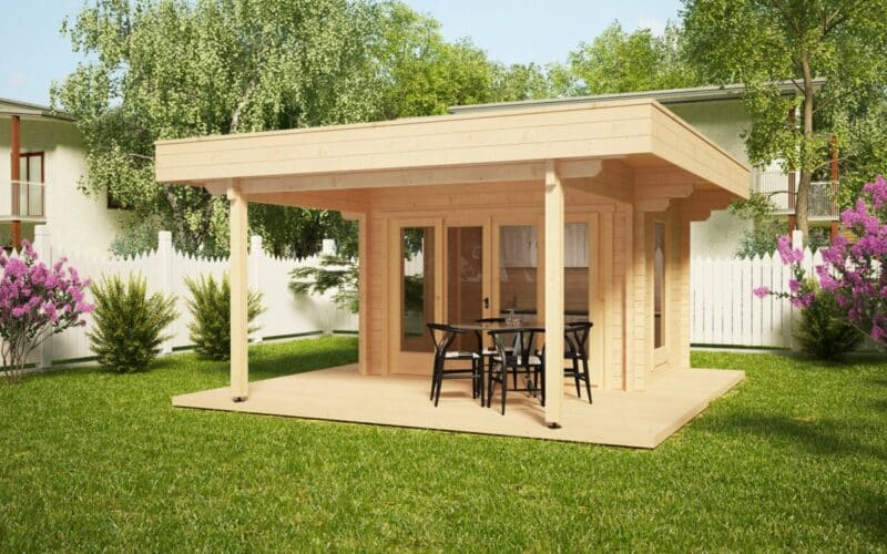 Summer House with Veranda  Remo 2 | 8m² | 58mm | 5 x 5m