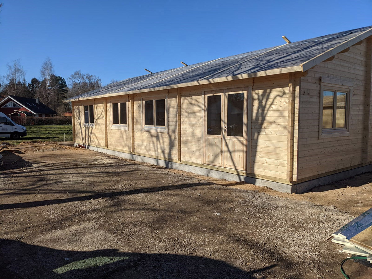 Three Bedroom Log Cabin Cottage Hansa Holiday G 100m2 / 14 x 7m / 70mm