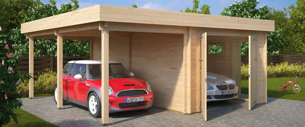Advantages of a Wooden Garage with Carport