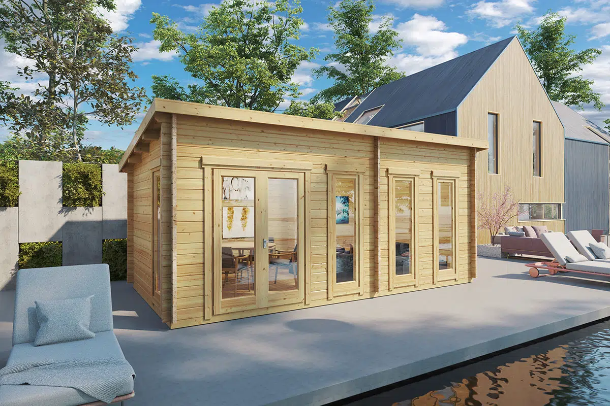 Modern wooden garden room Liam