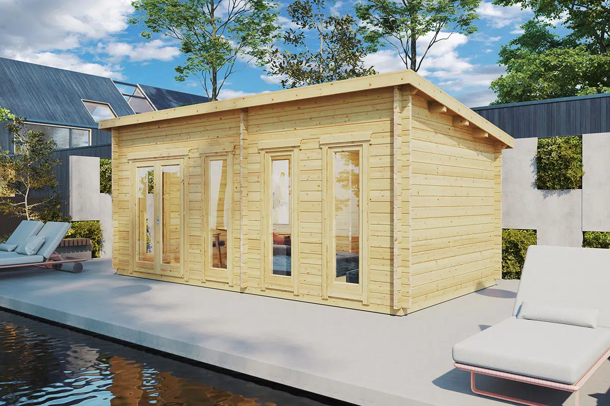 Modern wooden garden room Liam