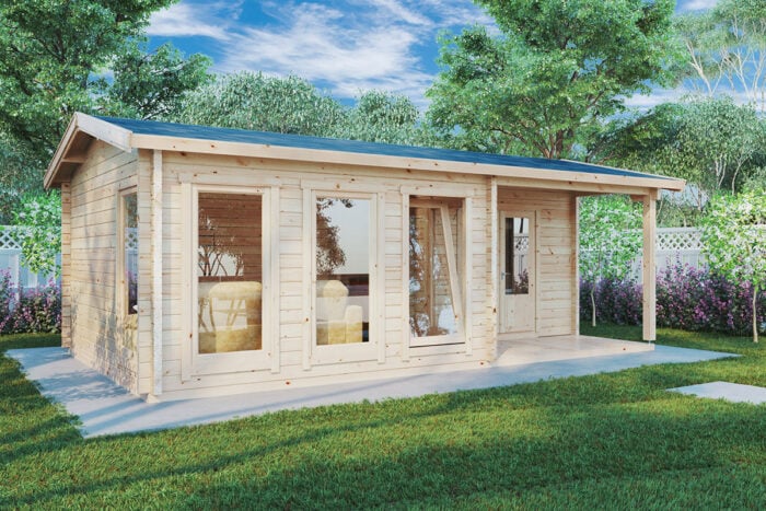 Garden Log cabin Malaga-1 22m² | 7 x 4 m | 70mm