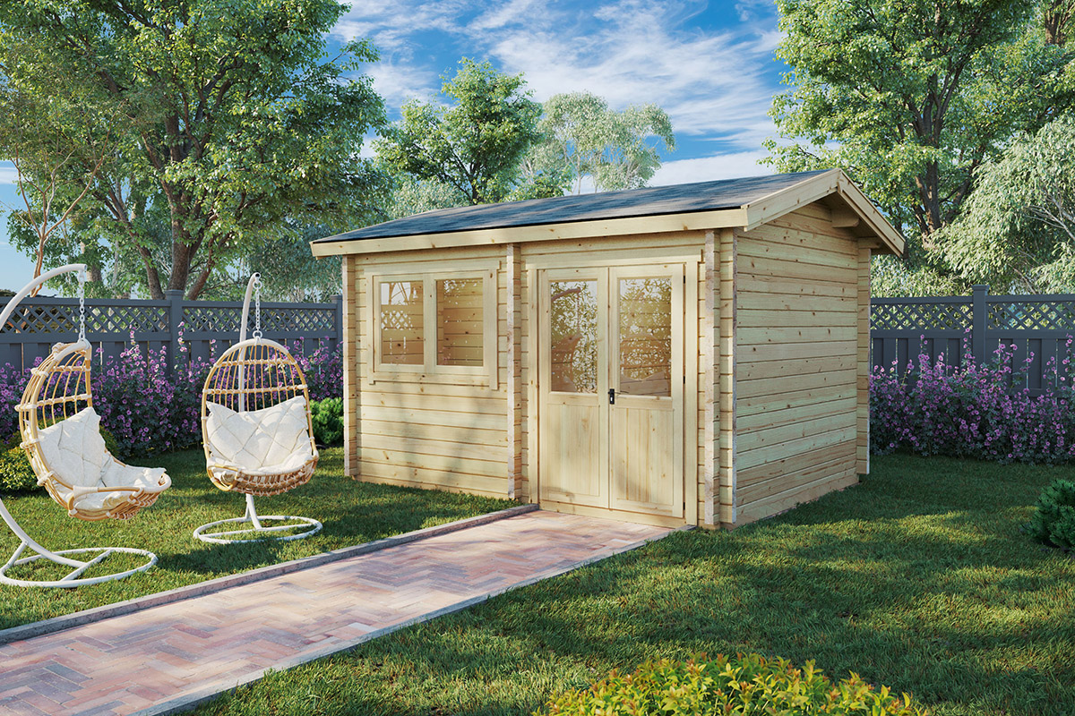 Garden Sauna Cabin Finland 11m2 3 x 4 m 70mm